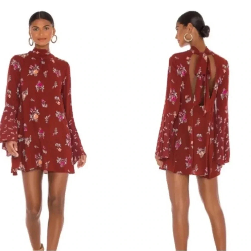 Free People Tate floral mini dress